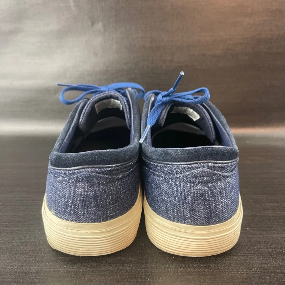 Polo Ralph Lauren Faxon Low Mens Size 9‎ Navy Blue Heathered Canvas Casual Shoes